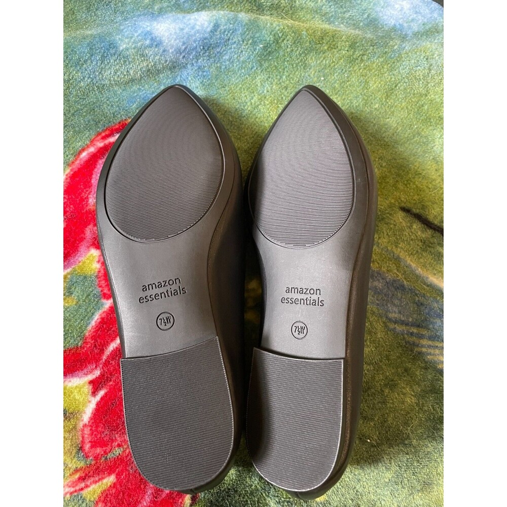 AMAZON ESSESTIALS Women's Shoes Flat 7 1/2 wide Black, new condition without box - Picture 3 of 5